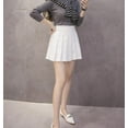thumbnail image 6 of Women High Waist Pleated Skater Tennis School Skirt Uniform Skirts with Lining Shorts, 6 of 9