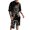 Black, variant on Vedolay Short Set Men's Summer 2 Piece Outfits Solid Short Sleeve T-Shirts Shorts Set,Black L