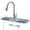 For Faucets with Deck Plate (Light Grey), variant on 2nd Generation Silicone Faucet Mat, Kitchen Silicone Faucet Drip Catcher with Cuttable Circular Central for Kitchen Sink, Tailor-Made for Faucets with Deck Plate【Light Grey】