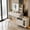 White, variant on White Vanity Set with Retractable Table, LED Mirror, Drawers, Cabinet and Power Outlet, Compact Dressing Table for Bedroom