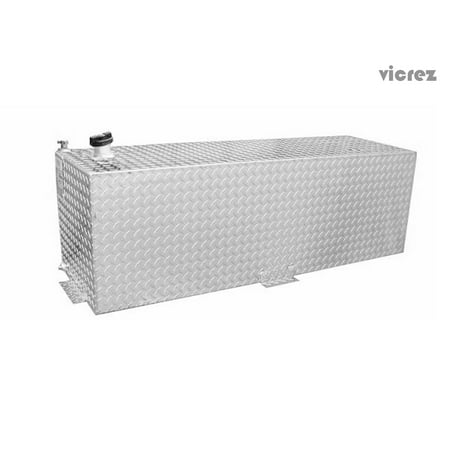 auxiliary fuel tank rectangle gallons vicrez transfer diesel aluminum walmart