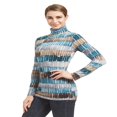 thumbnail image 3 of Women‘s Long Sleeve Rib Turtleneck Top Pullover Sweater L RED, 3 of 6