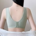 thumbnail image 4 of LYEAA No Wire Bras for Women Cotton Soft Lace Push up Everyday Bras Wireless Support Solid Lift Sleep Bras Comfortable Wirefree Breathable Shaping Daily Bralette Green 2XL, 4 of 4