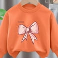 thumbnail image 5 of Taybagh Girls Winter Outfits Bow Printed Toddler Girls Clothes Size 6 Sweatshirt Pants Birthday Outfit Orange 8-9 Years, 5 of 5