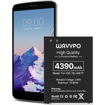 WAVYPO [4390mAh] Battery for LG Stylo 3, Upgraded Replacement Battery for LG Stylo 3, LG Stylo 3 Plus, H910, LG V20 BL-44E1F Spare Battery