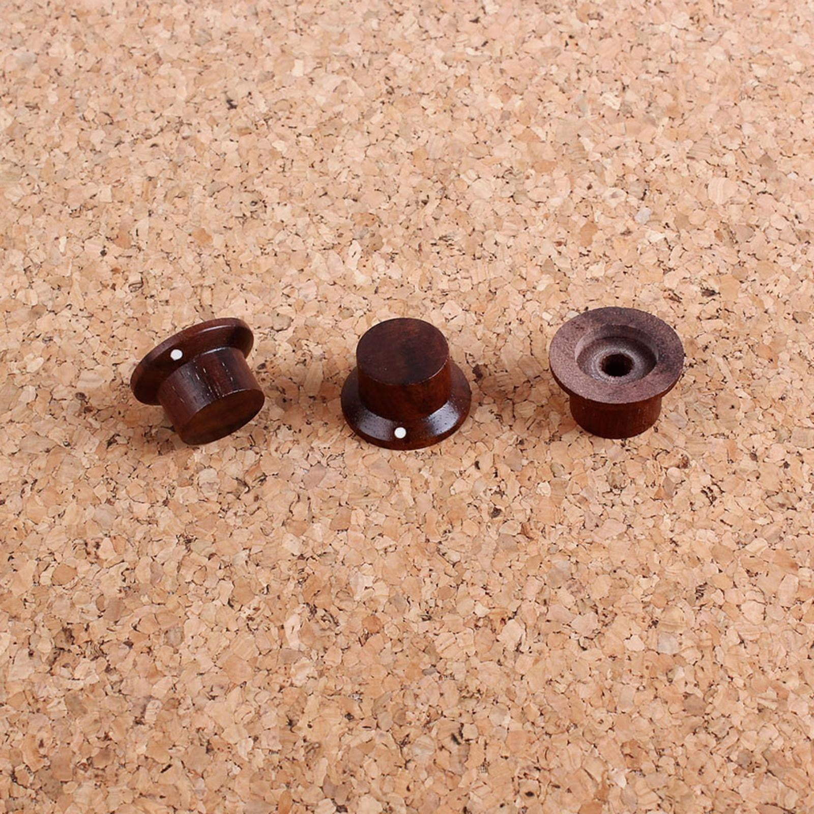 3x Wood Electric Guitar Control Knobs Volume Knobs Accessories