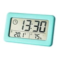 thumbnail image 4 of Reloj de pared digital ligero Higrómetro montado en Monitor de humedad silencioso LCD para escritorio Decoración de habitación de , Azul C azul Macarena Reloj de pared digital, 4 of 8