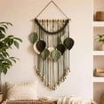 thumbnail image 2 of LEHOZIHEQ Wall Hanging Tapestry, Boho Sage Green Leaf Wall Decor, Large Wall Tapestry, Handmade Soft Woven, Earthy Bedroom Dorm Living Room Apartment Home Decor, 2 of 7