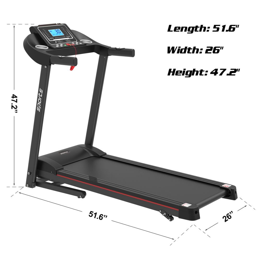 Abrihome Foldable Treadmill with Incline, Folding Treadmill for Home Workout, Electric Walking Treadmill Machine 5" LCD Screen 250 lb Capacity MP3