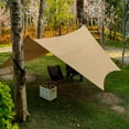 thumbnail image 2 of 15x15ft Large Camping Tarp with pole Tent Rain Fly Tarpaulin Shelter for Bushcraft Backpacking Outdoor Survival, 2 of 6