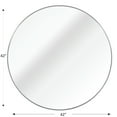 thumbnail image 5 of Nmkwnr 42 Inch Metal Frame Vanity Mirror Round Wall Mirror for Bathroom, Living Room, Silver, 5 of 8