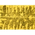 thumbnail image 1 of Ahgly Company Machine Washable Indoor Rectangle Abstract Yellow Modern Area Rugs, 7' x 9', 1 of 4