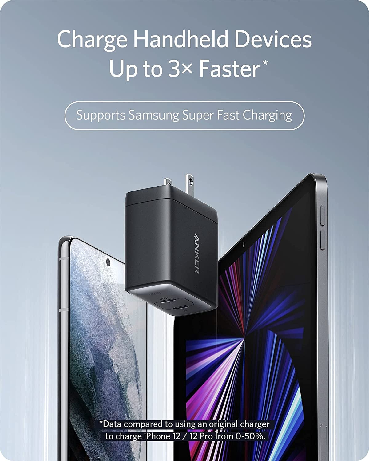 Anker USB C Charger Nano II 65W PPS Fast Charging,GaN II Technology, Foldable |Black