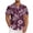 Red, variant on SGFCWSX Men's Short Sleeve Hawaiian Shirt Button Down, Tropical Print Stylish Summer Beach Party Casual Outfit Brown Size XL