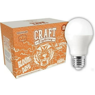 Miracle LED Craft Lighting Blooming Lotus Daybreak Full Spectrum LED Grow Light Bulb Replacing 150W (12-Pack)