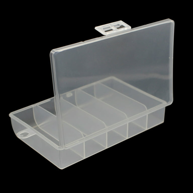 UDIYO Lure Box High Capacity 5 Compartment Transparent Drop