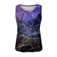 thumbnail image 4 of Prolriy Tops de verano para mujer 2024 Camisetas sin mangas para mujer Camisetas de verano Sin mangas Casual Suelto Estampado Túnica Blusas Camiseta sin mangas para mujer Tops para mujer Azul oscuro M, 4 of 4