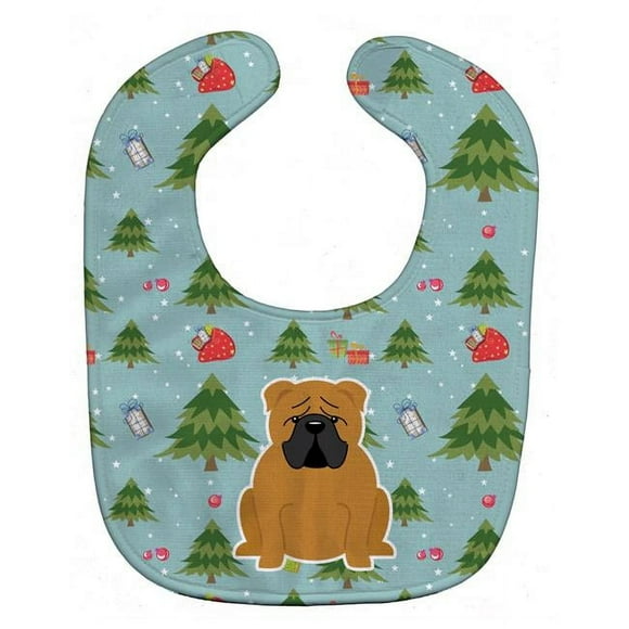 Carolines Treasures BB4782BIB Christmas English Bulldog Red Baby Bib