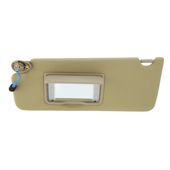 Left Driver Side Sun Visor Fit for Honda Pilot 2009 2010 2011 2012 2013 2014 2015 ,with Vanity Light Makeup Mirror Beige, Replaces No.83280-SZA-A01ZC