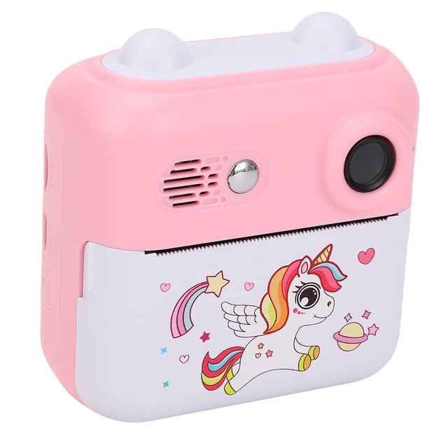 Cámara Selfie Para Niños, Cámara De Impresión Instantánea Recargable De 24MP 1080P Lente Doble Con 1 Rollo De Papel De Impresión Para Entretenimiento