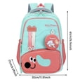 thumbnail image 2 of Weebloom School Backpack For Kids Boys Girls Waterproof Cartoon Puppy Print Color Block Design Bookbag Elementary Middle School Mint Green, 2 of 3