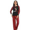 thumbnail image 2 of Penkiiy Pyjamas de Noël pour Famille, Ensemble de Pyjamas Assortis, Carreaux Rouges Renne Vacances Xmas Pyjamas pour Femmes Hommes Enfants Rouge P, 2 of 5