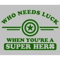 thumbnail image 2 of Women's Marvel St. Patrick's Day Captain America No Luck Needed  Graphic T-Shirt, 2 of 4