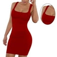 thumbnail image 2 of Eease Womens Bodycon Dress Midi Party Club Dress Basic Tank Dress, 2 of 10
