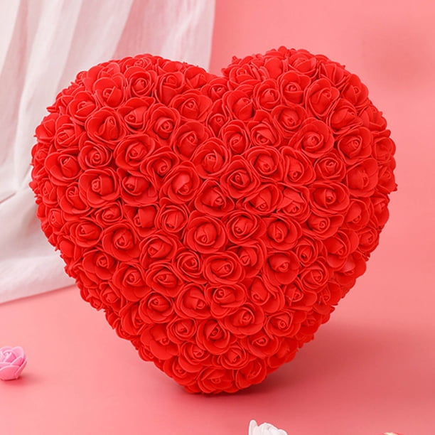 Productos decorativos Rosas preservadas en forma de corazón Regalos para San Valentín Rosa de San Valentín para mujer Bolsas de regalo de rosas para cumpleaños y Navidad Elementos esenciales para dorm
