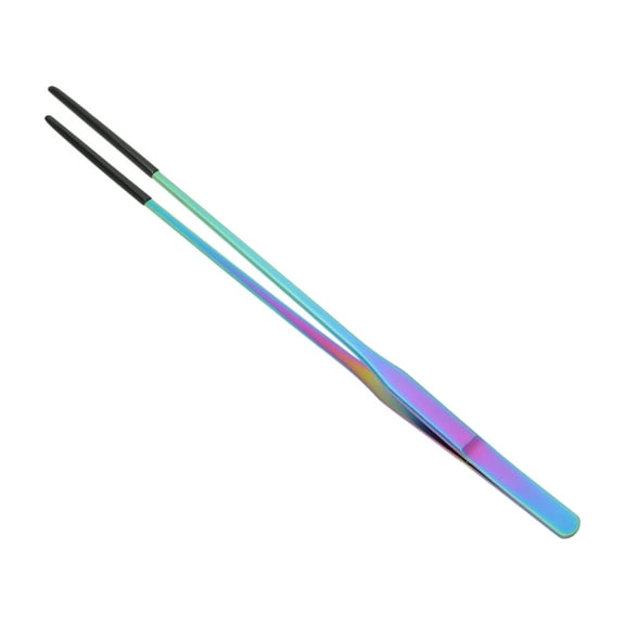 Unique Bargains Reptile Feeding Tongs Stainless Steel Lizard Feeding Tongs Aquarium Straight Feeding Tweezers for Reptiles W/ Rubber Tip 10.83" Assorted Color