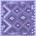 thumbnail image 1 of Ahgly Company Indoor Square Southwestern Blue Country Area Rugs, 5' Square, 1 of 4