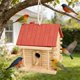 thumbnail image 5 of Casa de madera y comedero para exteriores, nido colgante para el jardín del patio, cría de loros y aves salvajes, diseño de grafitis DIY pintable, 5 of 6