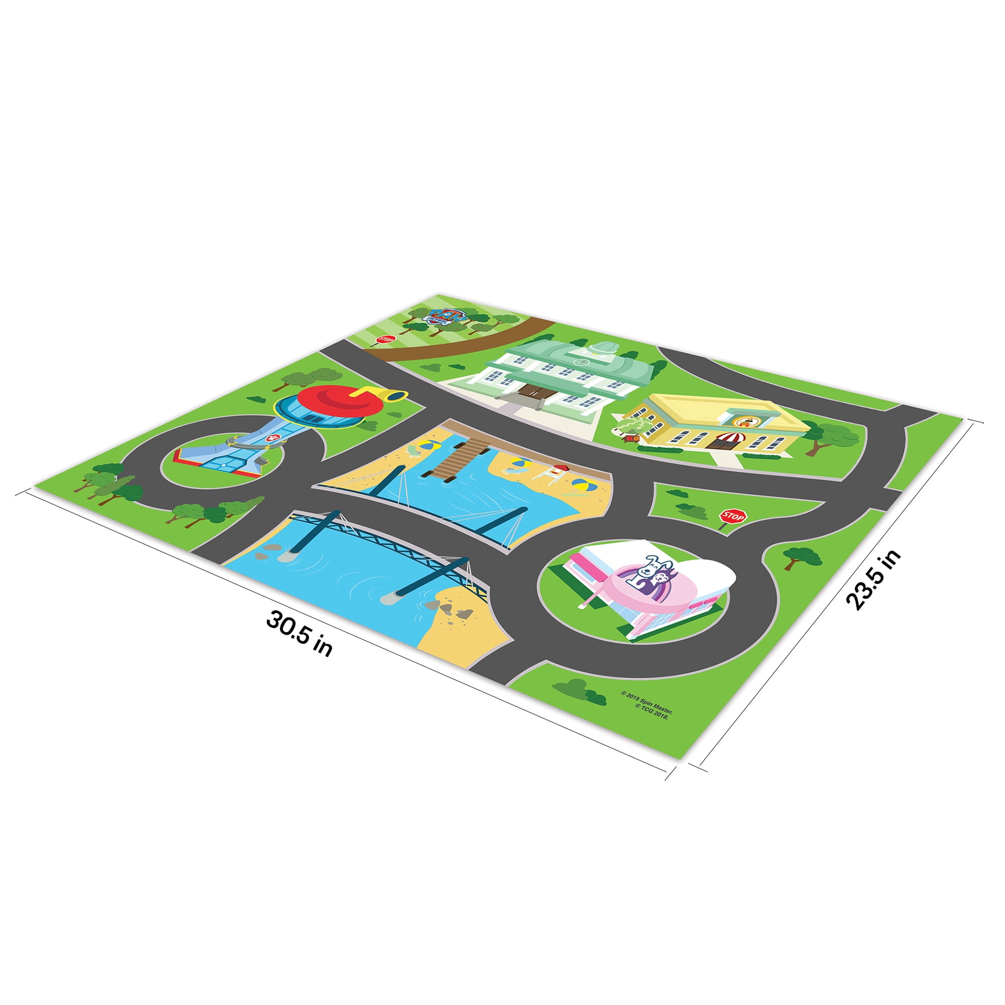 Imaginmat: Deluxe - Paw Patrol - Floor Playmat & Toy Car, 30.5 x 20.5", Character Vehicle & Road Accessories, Durable EVA Foam Mat, Licensed, Kids 3+