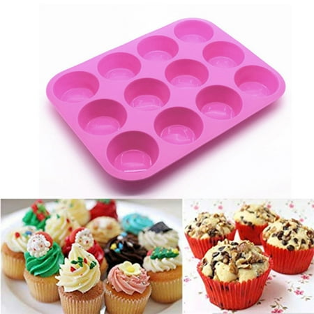 

Syinda Baking Stick Microwave Pan Cupcake 12 Non Cup Silicone Dishwasher Cake Mould