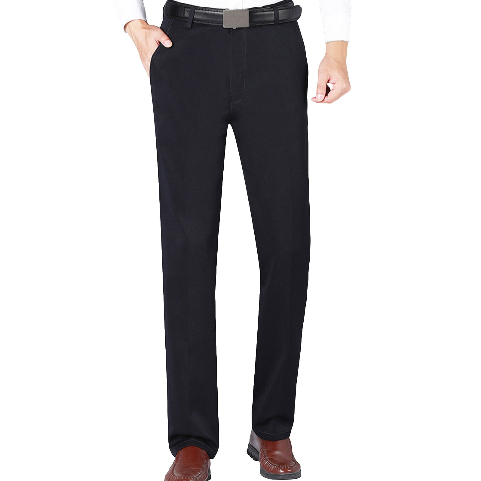 PMUYBHF Male Black Jeans Men Straight Mens Casual Long Pants Non Ironing Dress Pants Plus Thickened Suit Pants Mens Cargo Pants With Pockets