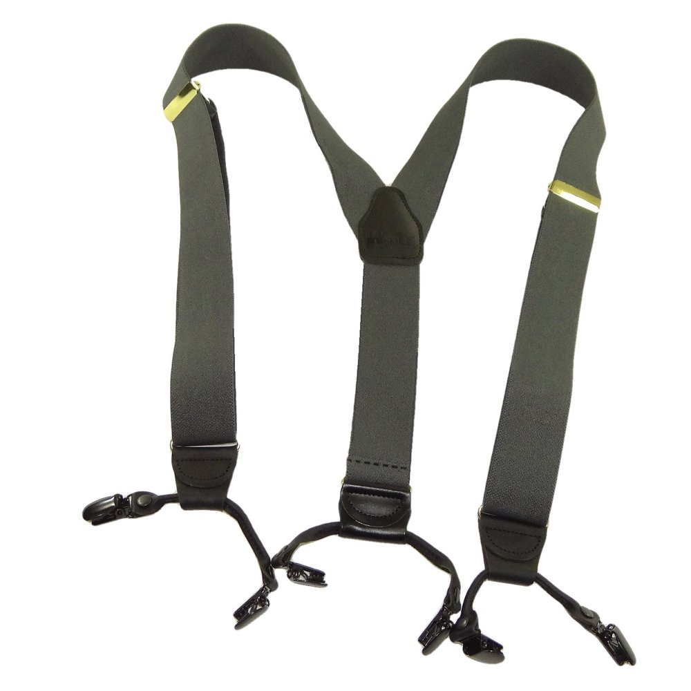 Holdup Suspender HoldUps Slate Grey Casual Series Dual Noslip clip