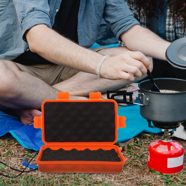 SHINYPASING 1Set Small Outdoor Storage Box for Camping Bin Sealed 11.8X4.6X2.2in