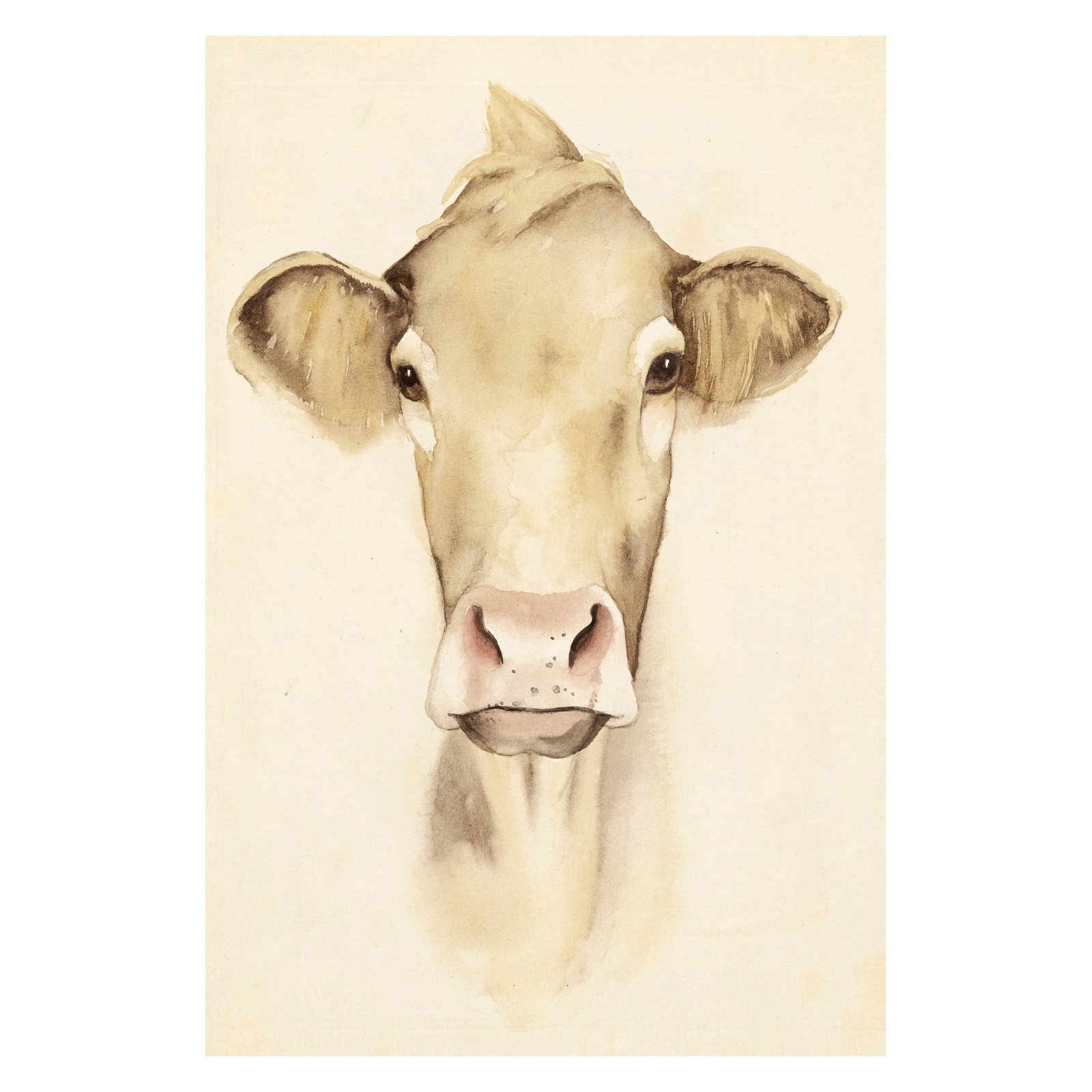 Marmont Hill "Bovine Stare I" Painting Print on Wrapped Canvas