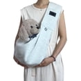 thumbnail image 1 of Fraise Dog Sling - Suitable for Small Dogs, Easily Holds 3-15lbs Pets, Adjustable Padded Shoulder Straps with Pocket, Reduce Neck Shoulder Stress, Designed for Everyday Travel (LightGray), 1 of 6