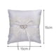 thumbnail image 2 of Almohada para anillo de boda, soporte de almohada con lazo blanco, soporte de almohada con diamantes de imitación, corazón hueco, almohada decorativa para anillo, portador de anillo romántic, 2 of 5