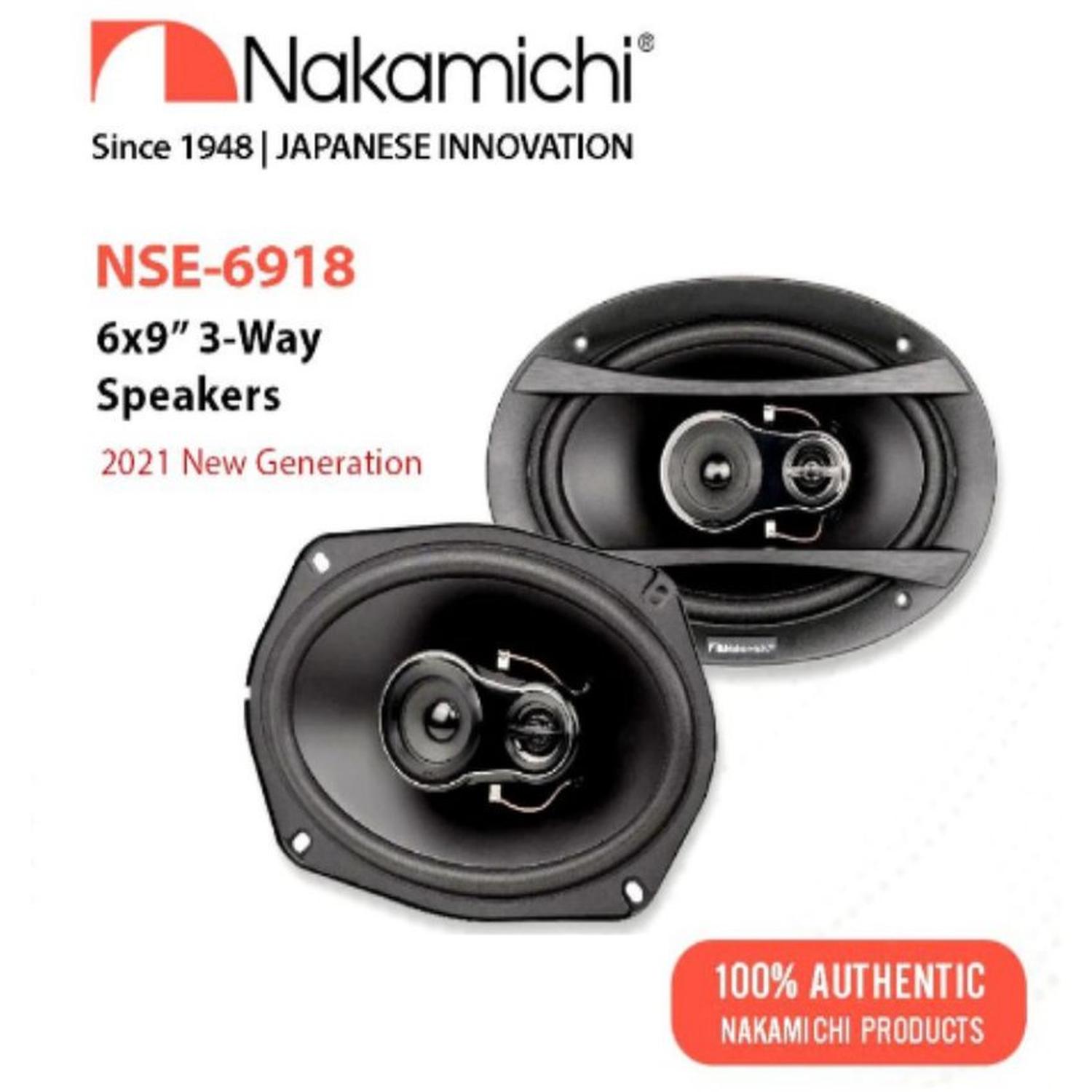 Nakamichi NSE6918 Altoparlanti Coassiali 3 Vie 6x9 Pollici Per Auto – 260W Di Picco, 40W RMS, Risposta 55-19.5 KHz, 4 Ohm, Coppia