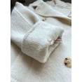 thumbnail image 2 of QueenLine High-end 100% Alpaca Loose Short Black Thickened White Warm Jacket Double Breasted Commuter Coat, 2 of 26