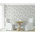 thumbnail image 6 of NextWall Greystone Pinstripe Leaf Trail Peel and Stick Wallpaper, 6 of 9
