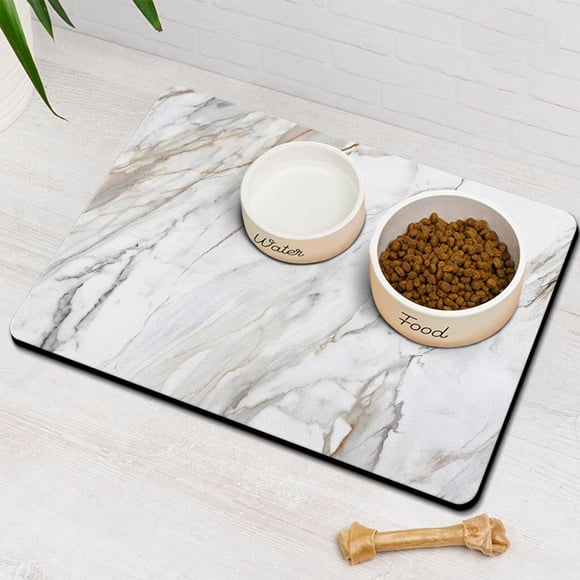 Tapis pour Nourriture de Chien pour Planchers Absorbants, Tapis pour Nourriture de Chat - Tapis de Bol pour Chien à Séchage Rapide pour Nourriture et Eau, Fournitures Bohèmes Écologiques pour Animaux