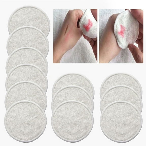 6Pieces Reusable Cotton Face Pads, Washable Bamboo makeup Remover Rounds Cotton, Soft for Adults and Kids Skin Care