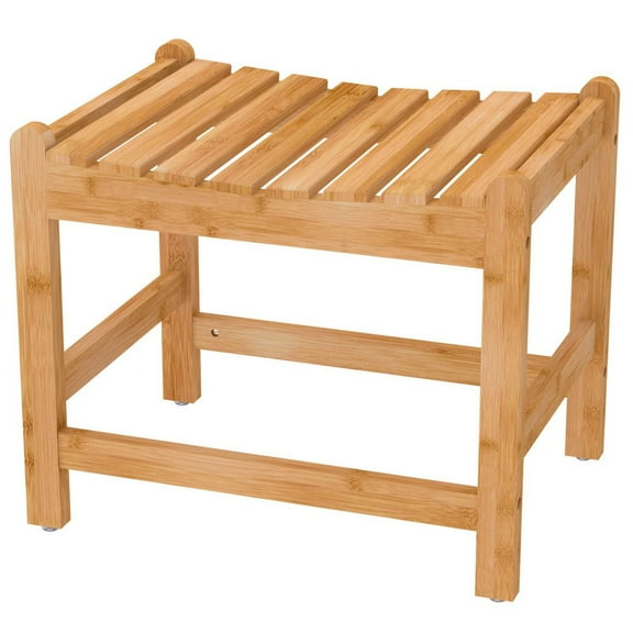 Bambloom Bamboo Shower Bench,Waterproof Anti-Slip Shower Stool in Bathroom & Inside Shower