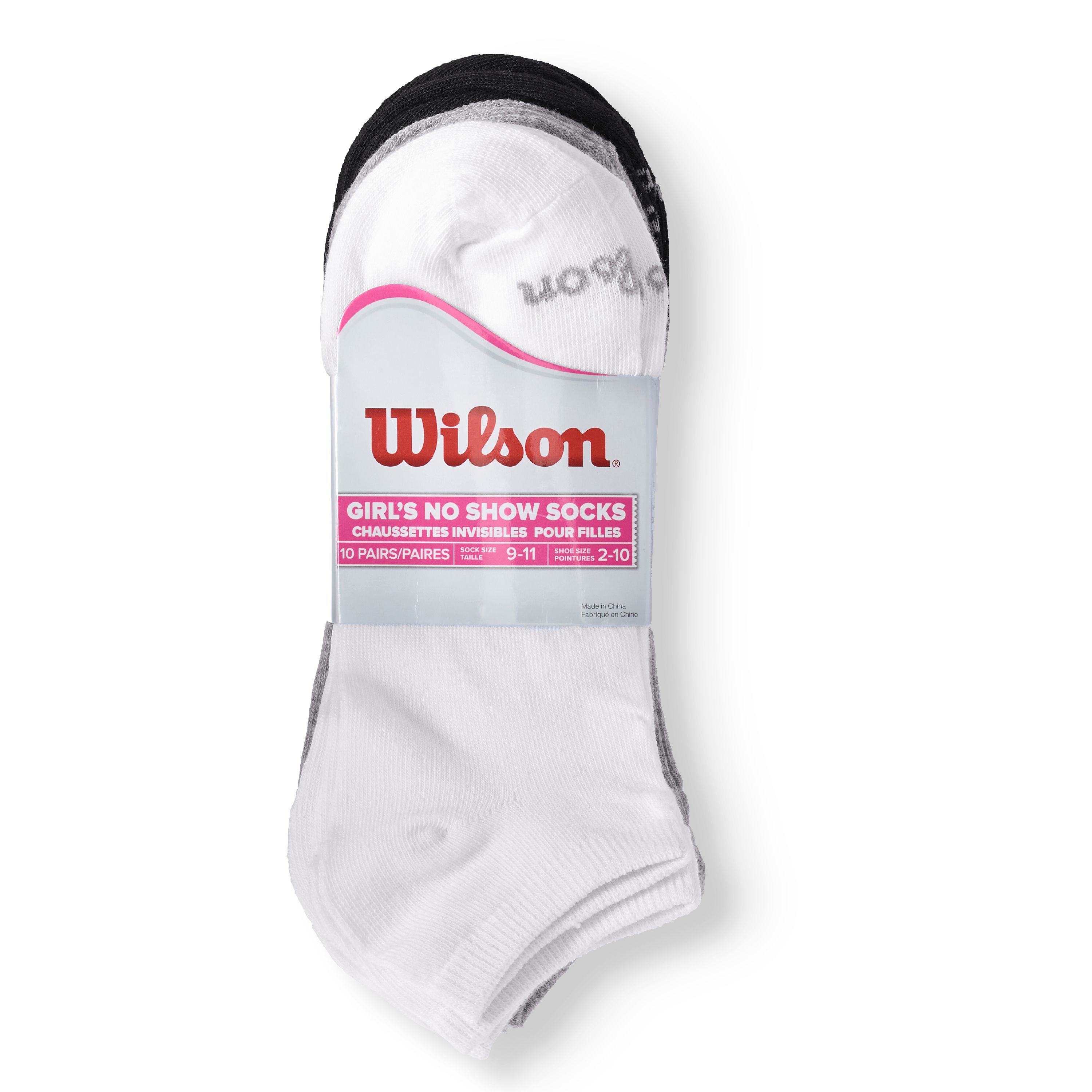 Wilson Girls Socks, 10 Pack Low Cut Athletic Tennis (Big Girls) - image 3 of 3