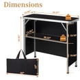 thumbnail image 2 of Alvantor Folding Table with Shelf, Portable Trade Show Podium Counter with Black Skirt and Carrying Bag for Events Parties Exhibitions, 2 of 13
