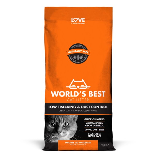 World's Best Cat Litter Low Tracking & Dust Control Natural Unscented