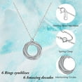 thumbnail image 6 of Birthday Gifts for Women, Sterling Silver Chain Circles Necklace 30th 40th 50th 60th 70th 80th 90th Birthday Necklace for Her Woman 30 40 50 60 70 80 90 Years Old Birthday Gifts for Women, 6 of 6